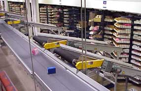 conveyor with ceiling hangars