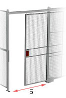 5' wide sliding security gate