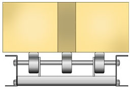 wheels under a box - skatewheel conveyor