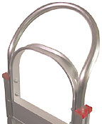Aluminum hand truck with continuous loop handle 