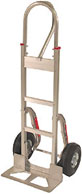 Aluminum hand truck with stair climbers