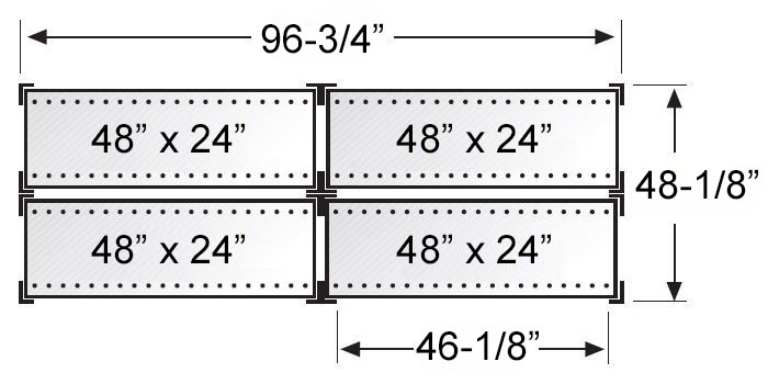 shelving growth for 48x24 angle post unit