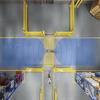 Motion detectors will then scan the intersection for forklifts and open the gates when there is none detected.