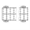 Technical drawing showing top view of conveyor