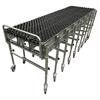Extendable skatewheel conveyor that has been contracted
