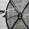 Black Jack portable fan washed with hose