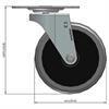 Side view drawing of caster with dimensions