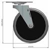 Side view drawing of caster with dimensions