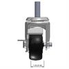 Front view drawing of caster with dimensions