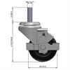 Side view drawing of caster with dimensions