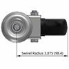 Top view drawing of caster with dimensions