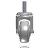 Front view drawing of caster with dimensions