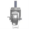 Front view drawing of caster with dimensions