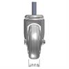 Front view drawing of caster with dimensions
