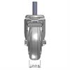 Front view drawing of caster with dimensions