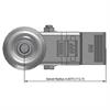 Top view drawing of caster with dimensions