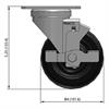 Side view drawing of caster with dimensions