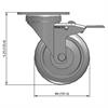 Side view drawing of caster with dimensions