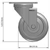 Side view drawing of caster with dimensions