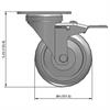 Side view drawing of caster with dimensions