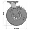 Side view drawing of caster with dimensions