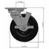 Side view drawing of caster with dimensions
