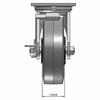 Front view drawing of caster with dimensions