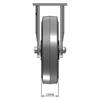 Front view drawing of caster with dimensions