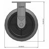 Side view drawing of caster with dimensions