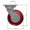Side view drawing of caster with dimensions