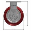 Side view drawing of caster with dimensions