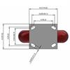 Top view drawing of caster with dimensions