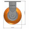Side view drawing of caster with dimensions