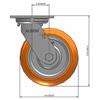 Side view drawing of caster with dimensions
