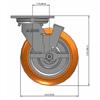 Side view drawing of caster with dimensions