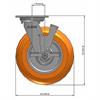 Side view drawing of caster with dimensions