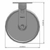 Side view drawing of caster with dimensions