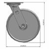 Side view drawing of caster with dimensions