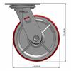 Side view drawing of caster with dimensions