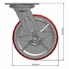 Side view drawing of caster with dimensions