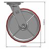 Side view drawing of caster with dimensions