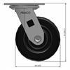 Side view drawing of caster with dimensions