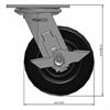 Side view drawing of caster with dimensions