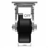 Front view drawing of caster with dimensions
