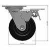 Side view drawing of caster with dimensions