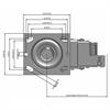 Top view drawing of caster with dimensions