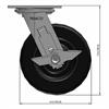 Side view drawing of caster with dimensions