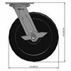 Side view drawing of caster with dimensions