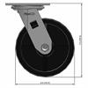 Side view drawing of caster with dimensions