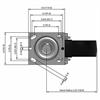 Top view drawing of caster with dimensions